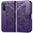 Custodia Portafoglio In Pelle Farfalla Cover con Supporto per OnePlus Nord N200 5G Viola