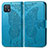 Custodia Portafoglio In Pelle Farfalla Cover con Supporto per Oppo A16e Blu
