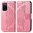 Custodia Portafoglio In Pelle Farfalla Cover con Supporto per Oppo A53s 5G Rosa Caldo