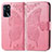 Custodia Portafoglio In Pelle Farfalla Cover con Supporto per Oppo A54s Rosa Caldo