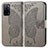 Custodia Portafoglio In Pelle Farfalla Cover con Supporto per Oppo A55 5G Grigio