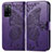 Custodia Portafoglio In Pelle Farfalla Cover con Supporto per Oppo A55 5G Viola