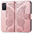 Custodia Portafoglio In Pelle Farfalla Cover con Supporto per Oppo A55S 5G Rosa