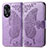 Custodia Portafoglio In Pelle Farfalla Cover con Supporto per Oppo A58 4G Lavanda