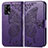 Custodia Portafoglio In Pelle Farfalla Cover con Supporto per Oppo A74 4G Viola