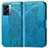 Custodia Portafoglio In Pelle Farfalla Cover con Supporto per Oppo A77 5G Blu