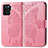 Custodia Portafoglio In Pelle Farfalla Cover con Supporto per Oppo A94 4G Rosa Caldo