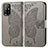 Custodia Portafoglio In Pelle Farfalla Cover con Supporto per Oppo A94 5G Grigio