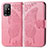 Custodia Portafoglio In Pelle Farfalla Cover con Supporto per Oppo A94 5G Rosa Caldo