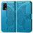Custodia Portafoglio In Pelle Farfalla Cover con Supporto per Oppo A95 4G Blu