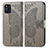 Custodia Portafoglio In Pelle Farfalla Cover con Supporto per Oppo Find X3 5G Grigio