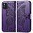 Custodia Portafoglio In Pelle Farfalla Cover con Supporto per Oppo Find X3 5G Viola