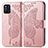 Custodia Portafoglio In Pelle Farfalla Cover con Supporto per Oppo Find X3 Pro 5G Rosa