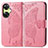 Custodia Portafoglio In Pelle Farfalla Cover con Supporto per Oppo K11x 5G Rosa Caldo