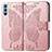 Custodia Portafoglio In Pelle Farfalla Cover con Supporto per Oppo K9 Pro 5G Rosa