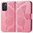 Custodia Portafoglio In Pelle Farfalla Cover con Supporto per Oppo Reno6 5G Rosa Caldo