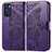 Custodia Portafoglio In Pelle Farfalla Cover con Supporto per Oppo Reno6 5G Viola