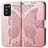 Custodia Portafoglio In Pelle Farfalla Cover con Supporto per Oppo Reno6 Pro 5G India Rosa