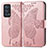 Custodia Portafoglio In Pelle Farfalla Cover con Supporto per Oppo Reno6 Pro 5G Rosa