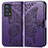 Custodia Portafoglio In Pelle Farfalla Cover con Supporto per Oppo Reno6 Pro 5G Viola