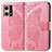 Custodia Portafoglio In Pelle Farfalla Cover con Supporto per Oppo Reno7 4G Rosa Caldo