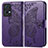 Custodia Portafoglio In Pelle Farfalla Cover con Supporto per Oppo Reno7 Pro 5G Viola