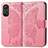 Custodia Portafoglio In Pelle Farfalla Cover con Supporto per Oppo Reno8 T 4G Rosa Caldo