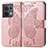 Custodia Portafoglio In Pelle Farfalla Cover con Supporto per Oppo Reno9 5G Rosa