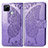 Custodia Portafoglio In Pelle Farfalla Cover con Supporto per Realme 7i RMX2193 Lavanda