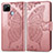 Custodia Portafoglio In Pelle Farfalla Cover con Supporto per Realme 7i RMX2193 Oro Rosa