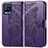 Custodia Portafoglio In Pelle Farfalla Cover con Supporto per Realme 8 4G Viola