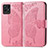 Custodia Portafoglio In Pelle Farfalla Cover con Supporto per Realme 8i Rosa Caldo