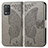 Custodia Portafoglio In Pelle Farfalla Cover con Supporto per Realme 9 5G India Grigio