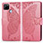 Custodia Portafoglio In Pelle Farfalla Cover con Supporto per Realme C12 Rosa Caldo