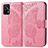 Custodia Portafoglio In Pelle Farfalla Cover con Supporto per Realme GT Neo 2T 5G Rosa Caldo