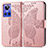 Custodia Portafoglio In Pelle Farfalla Cover con Supporto per Realme GT Neo3 5G Oro Rosa