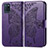 Custodia Portafoglio In Pelle Farfalla Cover con Supporto per Realme V11 5G Viola