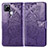 Custodia Portafoglio In Pelle Farfalla Cover con Supporto per Realme V3 5G Viola