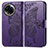 Custodia Portafoglio In Pelle Farfalla Cover con Supporto per Realme V50 5G Viola