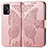 Custodia Portafoglio In Pelle Farfalla Cover con Supporto per Realme X7 Max 5G Oro Rosa