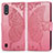 Custodia Portafoglio In Pelle Farfalla Cover con Supporto per Samsung Galaxy A01 SM-A015 Rosa Caldo