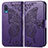 Custodia Portafoglio In Pelle Farfalla Cover con Supporto per Samsung Galaxy A02 Viola