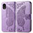 Custodia Portafoglio In Pelle Farfalla Cover con Supporto per Samsung Galaxy A03 Core Lavanda