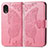 Custodia Portafoglio In Pelle Farfalla Cover con Supporto per Samsung Galaxy A03 Core Rosa Caldo