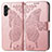 Custodia Portafoglio In Pelle Farfalla Cover con Supporto per Samsung Galaxy A04s Rosa