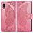 Custodia Portafoglio In Pelle Farfalla Cover con Supporto per Samsung Galaxy A10e Rosa Caldo