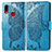 Custodia Portafoglio In Pelle Farfalla Cover con Supporto per Samsung Galaxy A10s Blu