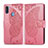 Custodia Portafoglio In Pelle Farfalla Cover con Supporto per Samsung Galaxy A11 Rosa Caldo