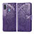 Custodia Portafoglio In Pelle Farfalla Cover con Supporto per Samsung Galaxy A11 Viola