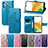 Custodia Portafoglio In Pelle Farfalla Cover con Supporto per Samsung Galaxy A13 4G